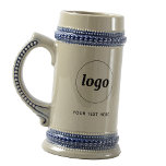 Simple Logo and Text Business Promotional Beer Stein<br><div class="desc">Simple logo and custom text for your business. Replace the logo and text with your own to customise. Use them yourself, give them to your employees and co-workers, sell them to customers and clients or give them away as promotional material to inspire customer loyalty. Perfect for a corporate event, party...</div>