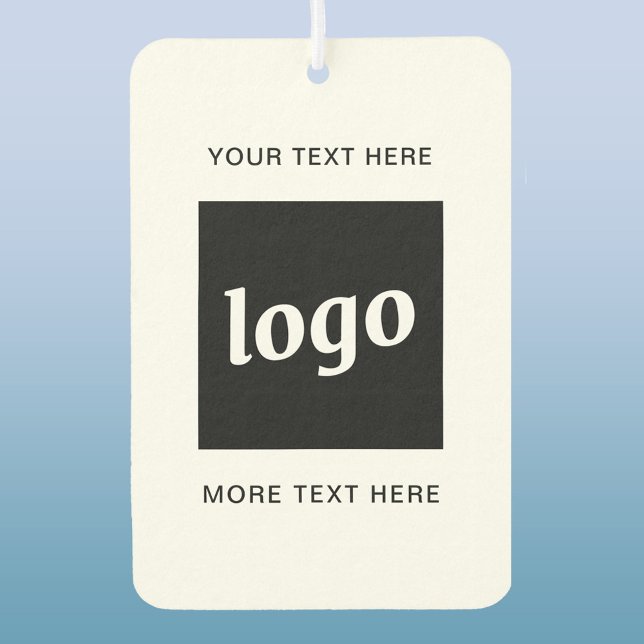 Simple Logo and Text Business Promotional Car Air Freshener (Simple logo with custom text business promotional air freshener)