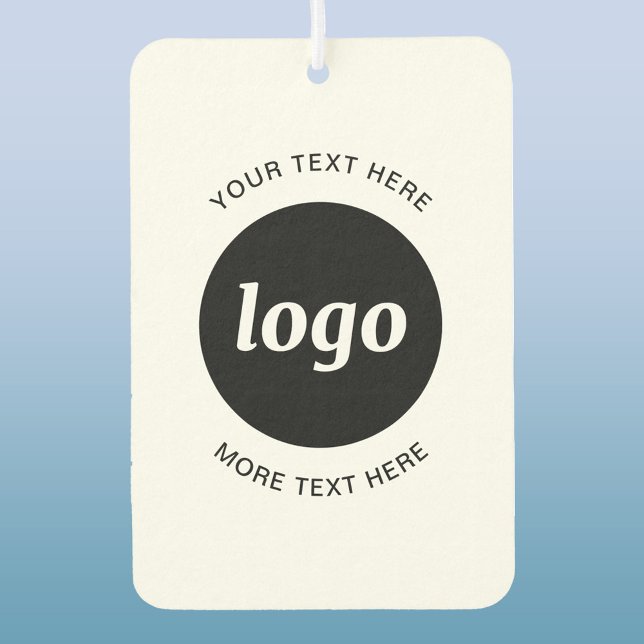 Simple Logo and Text Business Promotional Car Air Freshener (Simple logo with custom text business promotional air freshener)