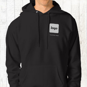 Simple Logo and Text Business Promotional Crest Hoodie