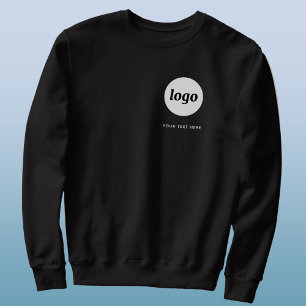 Simple Logo and Text Business Promotional Crest Sweatshirt