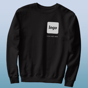 Simple Logo and Text Business Promotional Crest Sweatshirt