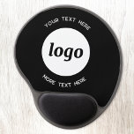 Simple Logo and Text Business Promotional Gel Mouse Pad<br><div class="desc">Simple logo and custom text for your business.  Replace the logo and text with your own to customise,  and remove any of the text if you prefer.  Minimalist and professional to reflect your brand.</div>