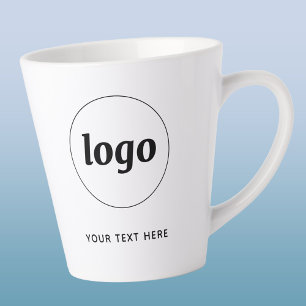 Simple Logo and Text Business Promotional Latte Mug