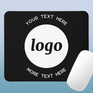 Simple Logo and Text Business Promotional Mouse Pad