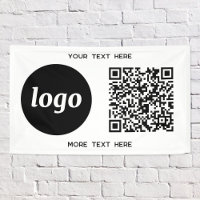 Simple Logo and Text Business QR Code