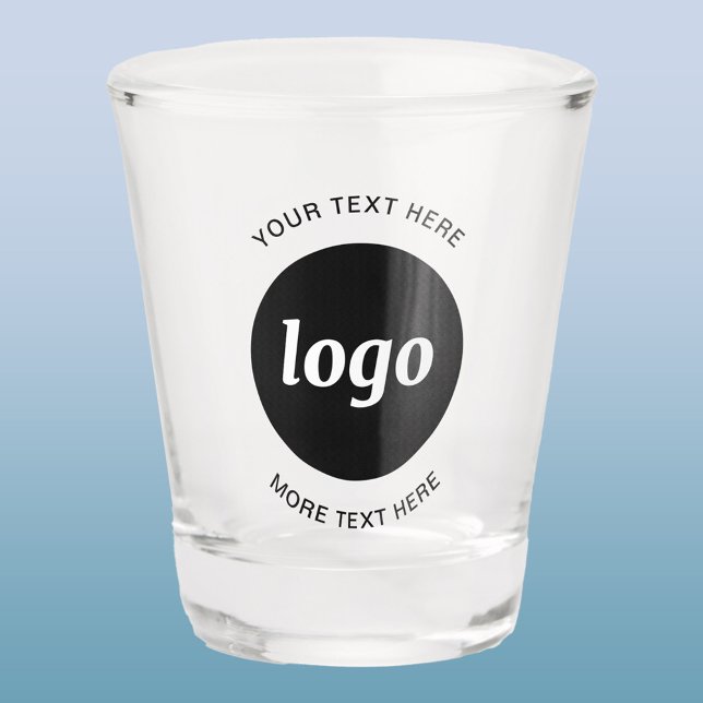 Simple Logo and Text Business Shot Glass (Logo with text business promotional shot glass)