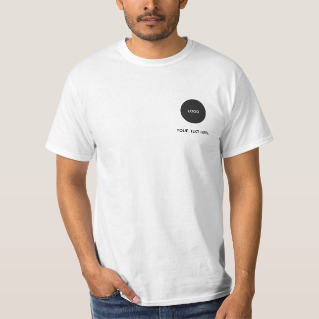 Simple Logo and Text Business T-Shirt (Front)