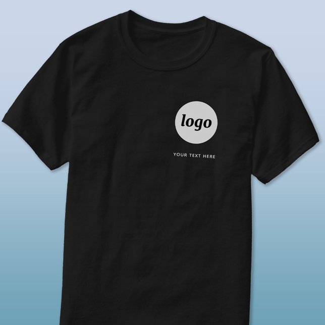 Simple Logo and Text Business T-Shirt (Simple logo with text crest promotional business t-shirt)