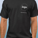 Simple Logo and Text Business T-Shirt<br><div class="desc">Simple logo and custom text business t-shirt.  Replace the logo and text with your own to customise.  Wear them yourself,  give them to your employees and co-workers,  sell them to customers and clients or give them away as promotional material to inspire customer loyalty.</div>