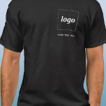 Simple Logo and Text Business T-Shirt<br><div class="desc">Simple logo and custom text business t-shirt.  Replace the logo and text with your own to customise.  Wear them yourself,  give them to your employees and co-workers,  sell them to customers and clients or give them away as promotional material to inspire customer loyalty.</div>
