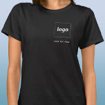 Simple Logo and Text Business T-Shirt<br><div class="desc">Simple logo and custom text business t-shirt.  Replace the logo and text with your own to customise.  Wear them yourself,  give them to your employees and co-workers,  sell them to customers and clients or give them away as promotional material to inspire customer loyalty.</div>
