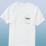 Simple Logo and Text Business T-Shirt<br><div class="desc">Simple logo and custom text business t-shirt.  Replace the logo and text with your own to customise.  Wear them yourself,  give them to your employees and co-workers,  sell them to customers and clients or give them away as promotional material to inspire customer loyalty.</div>