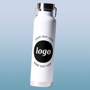 Simple Logo and Text Business Water Bottle