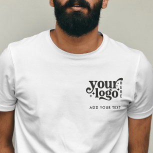 Simple Logo and Text Company Business T-Shirt