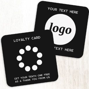 Simple Logo and Text Promotional Loyalty Card