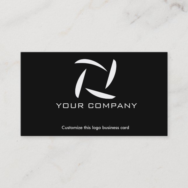 Simple logo business card template (Front)