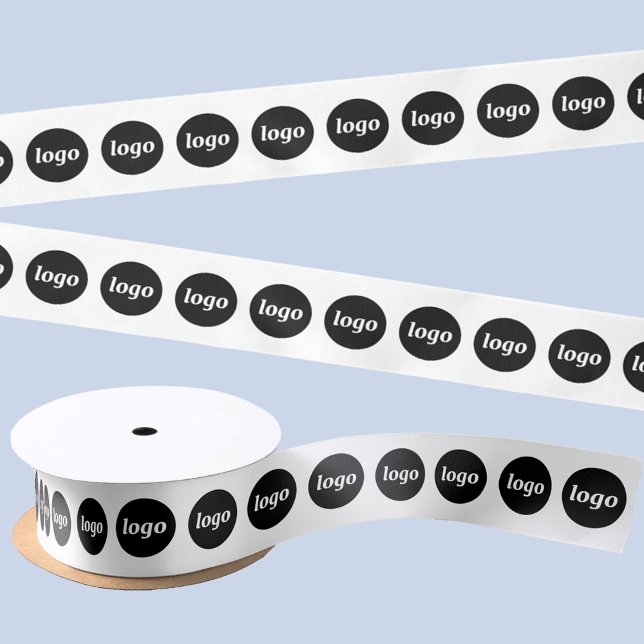 Simple Logo Business Packaging Satin Ribbon (Logo business promotional packaging satin ribbon)