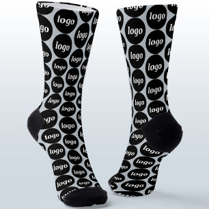 Simple Logo Business Pattern Powder Blue Socks
