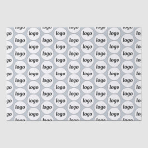 Simple Logo Business Pattern Powder Blue Tissue Paper