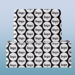 Simple Logo Business Pattern Wrapping Paper<br><div class="desc">Simple logo design to foster brand loyalty and promote your small business.  Replace the logo with your own and change the background colour in the Design Tool to customise.</div>