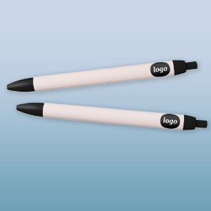Simple Logo Business Promotional Blush Pink Black Ink Pen