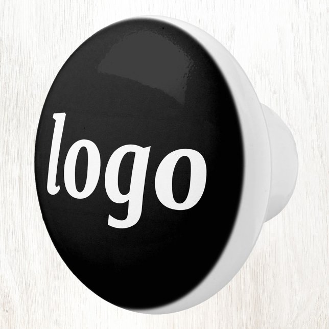 Simple Logo Business Promotional Branding Ceramic Knob (Simple logo business branding promotional ceramic door pull or knob)