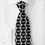Simple Logo Business Silver Grey Tie<br><div class="desc">Simple logo design to foster brand loyalty and promote your small business.  Replace the logo with your own and change the background colour in the Design Tool to customise further.</div>