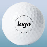 Simple Logo Circle Business Golf Balls<br><div class="desc">Simple logo and circle line frame design to foster brand loyalty and promote your small business.  Replace the logo with your own to customise.  Perfect for promotional purposes and to give to employees,  customers and clients.</div>