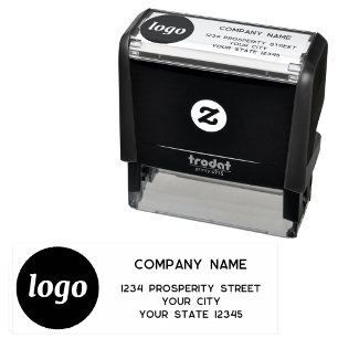Simple Logo Company Return Address Self-inking Stamp