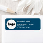 Simple Logo Company Return Address Teal Green