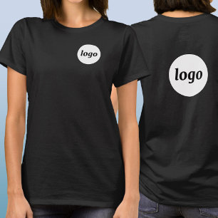 Simple Logo Crest and Back Promotional Business T-Shirt