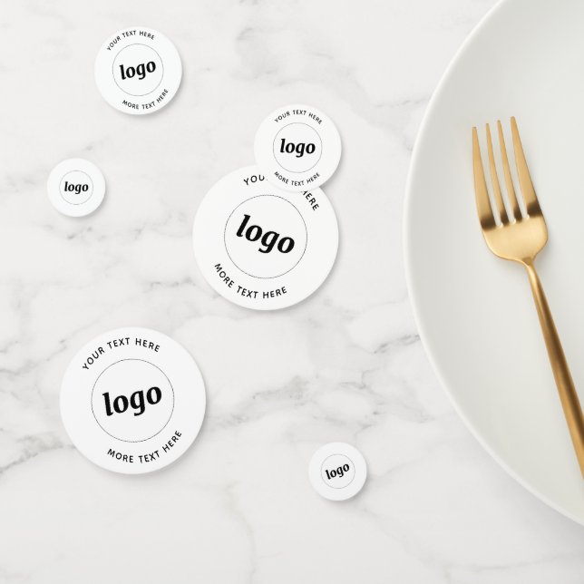 Simple Logo Custom Text Business Promotional Confetti (Group)