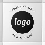 Simple Logo Custom Text Business Tile<br><div class="desc">Simple logo and custom text design to foster brand loyalty and promote your small business.  Replace the logo with your own,  and change or delete the top and lower text to customise.</div>