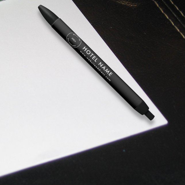 Simple Logo Hotel Website Address Name Black Ink Pen (Creator Uploaded)