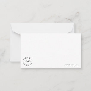 Simple Logo Minimalist Black White Business Card