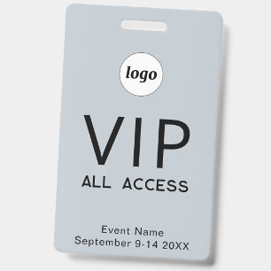 Simple Logo Minimalist VIP All Access Pass Event ID Badge
