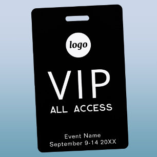 Simple Logo Minimalist VIP Event ID Badge