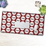 Simple Logo Pattern Business Branding Promotional  Desk Mat<br><div class="desc">Simple logo design to foster brand loyalty and promote your small business.  Replace the logo with your own and change the burgundy red background colour in the Design Tool to customise.</div>
