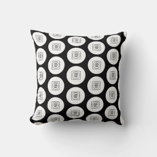 Simple Logo Pattern Business Branding Throw Pillow