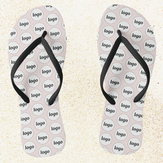 Simple Logo Pattern Business Promotional Jandals (Simple logo pattern business promotional branding flip flops)