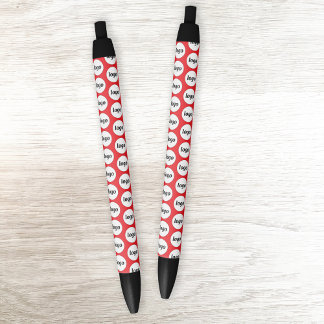 Simple Logo Pattern Business Promotional Red Black Ink Pen