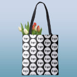 Simple Logo Pattern Business Promotional Tote Bag<br><div class="desc">Simple logo pattern design to foster brand loyalty and promote your small business.  Replace the logo with your own and change the background colour in the Design Tool to customise.</div>