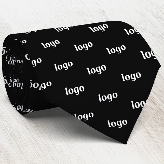Simple Logo Pattern Business Tie (Simple logo pattern business branding promotional neck tie)