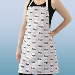 Simple Logo Pattern Promotional Blush Pink Apron<br><div class="desc">Simple minimalist logo design to foster brand loyalty and promote your small business.  Replace the logo with your own and change the background colour in the Design Tool to customise.  Perfect for business parties and events,  or for your cafe,  restaurant or bakery.</div>