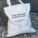 Simple Logo Promotional Bag, Business or Shop, Tote Bag<br><div class="desc">Add your logo and text to create a cool custom tote bag for your business,  shop,  or event. These bags are great for marketing and promotions.</div>