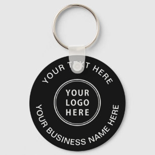 Simple Logo Promotional Black Key Ring