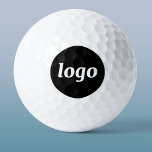 Simple Logo Promotional Golf Balls<br><div class="desc">Add your own logo and choice of text to this design.  Remove the top or lower text if you prefer.  Minimalist and professional.  Great for employee branding,  or as a promotional product for your clients and customers.</div>