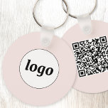 Simple Logo QR Code Business Blush Pink<br><div class="desc">Add your own logo and QR code to this striking minimalist professional design.   Great for employee branding,  or as a promotional product for your employees,  clients and customers.</div>