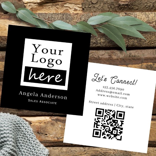 Simple Logo QR Code Business Card (Creator Uploaded)